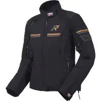 Rukka Armatou-R Schwarz Braun Wasserdichte Damen Motorrad Textiljacke Größe 34