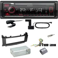 Kenwood KMM-BT408DAB Bluetooth DAB Einbauset für Mercedes A B Klasse W245 W169