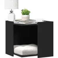 vidaXL "2026 Promotion" Katzenklo Schwarz 53x53x51 cm Holzwerkstoff - Kratzbäume CC31862