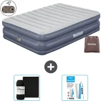 Bestway Luftmatratze - 2-Personen - 152 x 203 x 51 cm - Grau - - Inklusive Zubehör