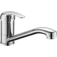 Sanicomfort Küchenarmatur ROM 40 chrom – Spültischarmatur mit Einhebelmischer, 360° schwenkbar – Wasserhahn Küche aus Messing – Hochdruck Armatur für Spüle, modern & langlebig