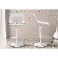 CLP Barhocker Camden Stoff weiß creme