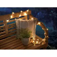 Harms Import Hilight 507364 LED-Hanfseil 'Hilight' mit Schalter, mit Timer, für Innen und Außen