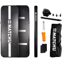 Matchu Sports Mathu Sports - Airtrack 3 Meter mit elektrischer Pumpe Aufblasbare Gymnastikmatte Turnmatte 1 St