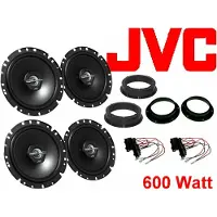 DSX JVC 2 Wege passend für VW Tiguan 2007-2016 Lautsprecher Komplett Set Tür Vorn + Hinten 600 Watt