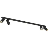 Licht-Erlebnisse Strahler Metall GU10 verstellbar in Schwarz Gold 4-flammig länglich Modern Spot Lampe
