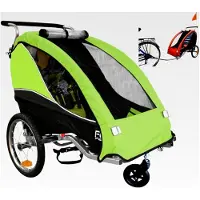 Markenlos Fox – Klappbarer Kinderwagen und Fahrradanhänger, 2-in-1 Jogger für 1 Kind, Leicht und Stabil, Ideal als Kinderanhänger