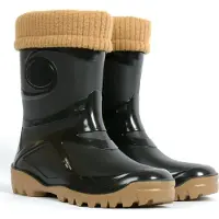 Demar Gummistiefel Young fur Schwarz Regensteifel Gartenstiefel Gefüttert Wolle Stiefelsocke 39