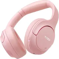 TOZO Noise Cancelling Kopfhörer,Kopfhörer Kabellos Bluetooth mit App Steuerung, Hi-Res Audio,60 Std Spielzeit,Tiefer Bass,Komfortable Ohrmuscheln,Rosa
