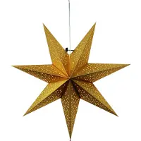Best Season Papierstern "Dot 54cm" ca. 54 cm Ø, incl. 3,5m Kabel, Farbe gold, 237-27