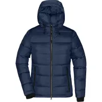 James & nicholson Ladies' Padded Jacket navy/electric-blue, Gr. XXL