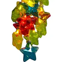 Kaemingk Lichterkette Kunststoff bunt Lichterkette Weihnachtsstern 20 Sterne Weihnachten