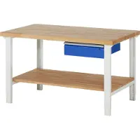 RAU Werkbank höhenverstellbar 7001A7, B1500xT900xH790-1140mm, 1x Schublade-TA