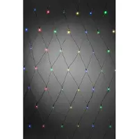 Konstsmide - LED Lichternetz, mit 6h Timer und Multifunktion, 240 bunten Dioden, batteriebetrieben, Außen (IP44), schwarzes Kabel 4 x D 1.5V (exkl.); 3726-500