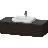 Duravit Waschtischunterschrank Happy D.2 Plus 130x55cm, 1 A, f AWT, B mit., Nussb geb.