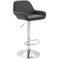 CLP Barhocker Braga Kunstleder chrom schwarz