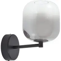 LUCANDE Avelina LED-Wandleuchte rauchgrau Höhe 21,5 cm Glas - , Avelina, Schwarz, für Wohnzimmer, Glas, Modern