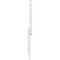 MUNK Günzburger Steigtechnik MUNK ortsfeste Steigleitern Aluminium eloxiert, 18,76m SH PG1