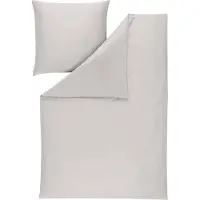 Estella Atelier Uni-Satin Bettwäsche-Garnitur VALETTA Farbe platin Größe 155x220 + 80x80 cm