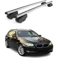 Omtec Dachträger Gepäckträger für BMW 5er F11 Touring 2010-2016 ABE Aluminium Grau