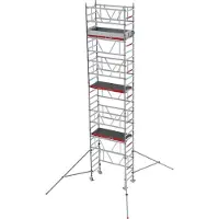 Altrex MiTower PLUS Fahrgerüst 1-Person-Aufbau Aluminium mit breiter Fiber-Deck Plattform 0,75x1,72m 6,20m AH
