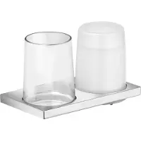 Keuco Edition 11 Doppelhalter Echtkristall-Glas/verchromt - 11153019000