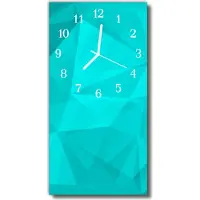Tulup Glasuhr Wanduhr Küchenuhr Echt-Glas 30x60 Muster Grün