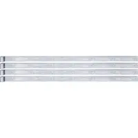 Alberts 862459 Ladenband, gerade, Abschluss gerade, galvanisch blau verzinkt, Rolle Ø16 mm, Größe 1000 x 40 mm, 4er Set