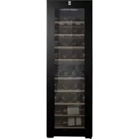 Cavin Freistehender Weinkühlschrank - Northern Collection 39 Black | Zwei Temperaturzonen 5 bis 18°C| Kompressor | Kapazität 39 Flaschen | 2 Zonen | UV-Glas