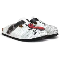 Goby Clogs Schuhe für Damen – Handgefertigte - Mädchen- und Damenschuhe für den Alltag - Farbiger Druck - Bequem & Langlebig - EVA-Sohle – Grundschul-Zeichnungen