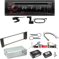 Kenwood KDC-BT450DAB Bluetooth Digitalradio CD Einbauset für Audi A4 B6 B7
