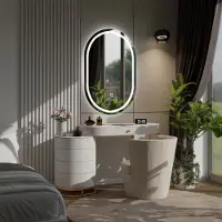 Alasta Badspiegel mit LED Beleuchtung und Touch-Schalter - Palermo - 50 cm, 100 cm