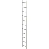 MUNK Günzburger Steigtechnik MUNK Schachtleiter aus Edelstahl 400mm breit 11 Sprossen 3,08m lang