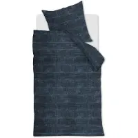 Vtwonen Bettwäsche Vintage Indigo_Dark Blue_DE_UV_135x200 135 x 200 cm + 1x 80 x 80 cm 1 Bettbezug, 1 Kissenbezug
