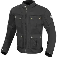 Merlin Chigwell Utility Schwarz Motorrad Wachsjacke Größe 2XL