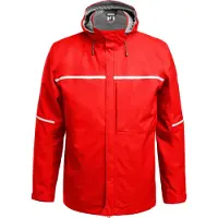 Volker Gonschorek & Co.GmbH Qualitex - wetterfeste Hardshelljacke | Reflex-Regenjacke mit justierbarer Kapuze - in Farbe: rot - Herren: 6XL