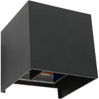 Steinhauer Wandleuchte Muro 3098ZW Schwarz – Modern – Kunststoff, Metall – Kompakte Abmessungen 11 x 11 x 11 cm –