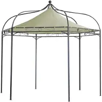 FRG Pavillon Modena 6-eckig mit Dach ecru D:320cm