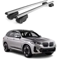 Omac Dachträger Gepäckträger für BMW iX3 G08 2020-2025 Querträger ABE Alu Grau 2x