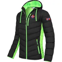 Nebulus Winterjacke MERIK Herren, warme Outdoorjacke, praktische & vielseitige Übergangs- & Winterjacke, P5151 - Herren, schwarz-lime, M
