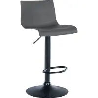 CLP Barhocker Branford höhenverstellbar und 360 drehbar | Farbe grau Material Kunststoff