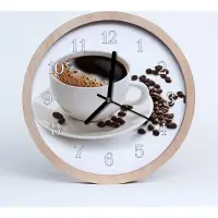 Tulup Holzuhr 20fi cm wanduhr - Kaffeetasse Wohnzimmer