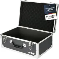 HMF 18441-02 Kamerakoffer, Fotokoffer Aluminium, 48 x 32 x 22,5 cm, schwarz
