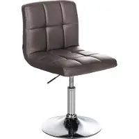 DELUKE Palma Barhocker BANGKO - Kunstleder Braun 44x49x74 cm | Barstuhl Höhenverstellbar Mit Lehne Drehbar Tresenhocker Tresenstuhl Kneipenhocker