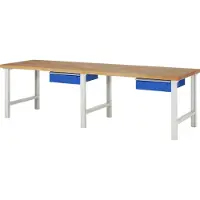 RAU Werkbank höhenverstellbar 7001A1, B3000xT900xH790-1140mm, 1x Schublade-TA