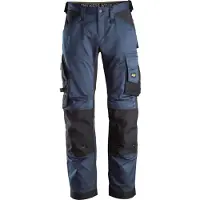 Snickers AllroundWork Stretch Loose Fit Arbeitshose, EN 14404 Navy-Schwarz-148