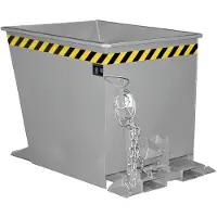Bauer Kippbehälter GU-RZ55, für Routenzüge, Kipp- und Rutschsicherung, 550 l, RAL 7005 grau