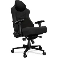 Yumisu Gaming Stuhl 2053 Magnetic Verstärkte Stahlkonstruktion, bis 150kg Belastbar, Rückenlehne und Sitz aus Kaltschaum SCHWARZ Stoff