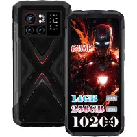 HOTWAV Cyber X Outdoor Handy Ohne Vertrag 14GB+256GB/2TB Helio G99, 10200mAh 6.78" 64MP Android 13 Robuste Smartphone IP68 NFC OTG, Schwarz
