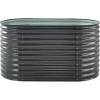 Soennecken Hochbeet Silo oval160 x 80 cm x 82 cmanthrazitBeschaffungsartikel STRECKE